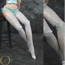 Disco Ball Silver Stockings 24